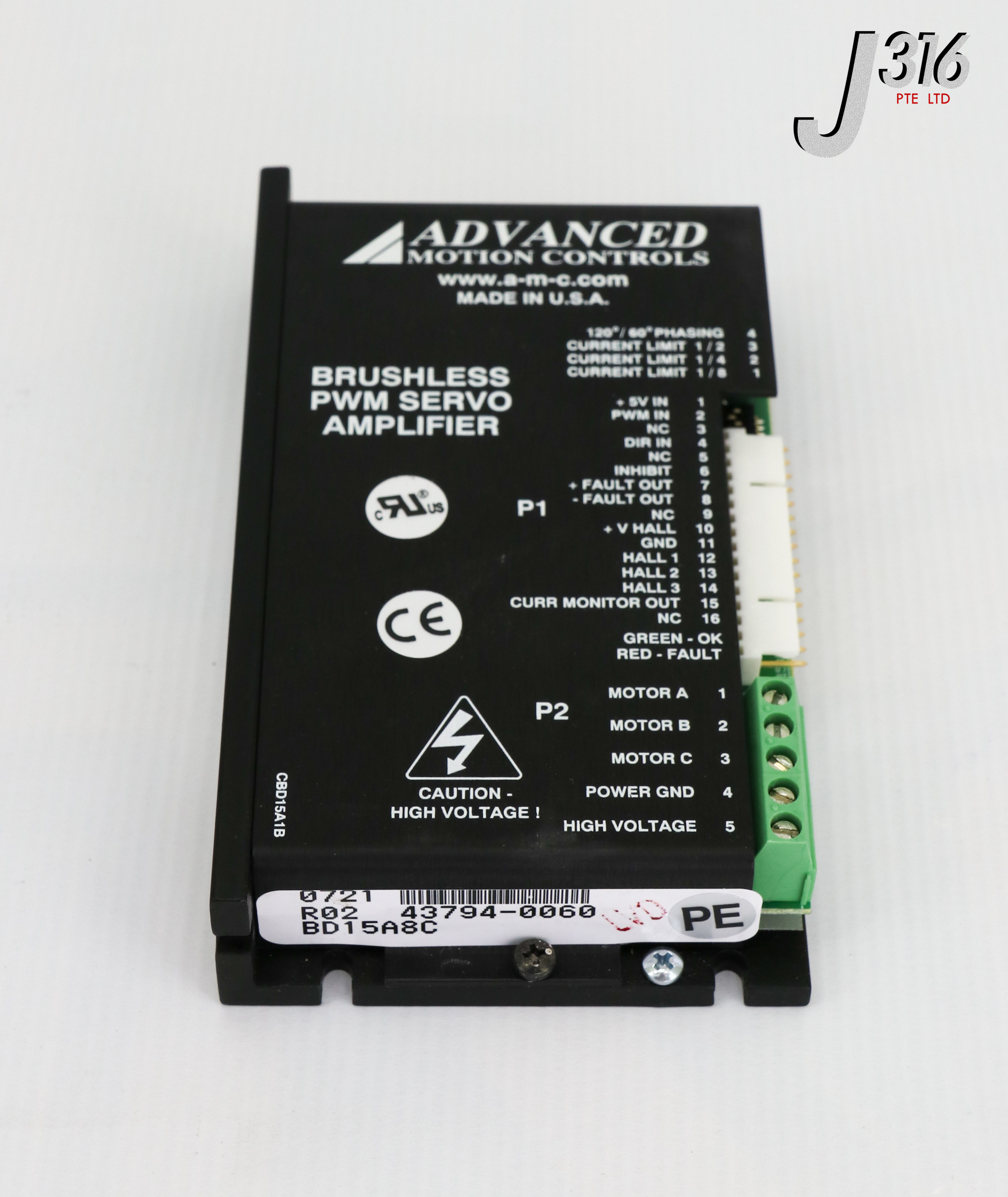 22327 ADVANCED MOTION CONTROLS BRUSHLESS PWM SERVO AMPLIFIER (NEW ...